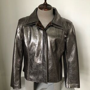 Outerwear By Lisa Animal Snake Print Jacket Sz Large